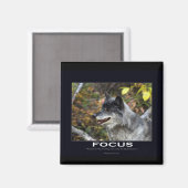 Aimant Cadeaux de motivation du loup gris (Recto/Verso)