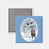 Aimant Cadeaux de Noël de Manchester Terrier (Recto/Verso)