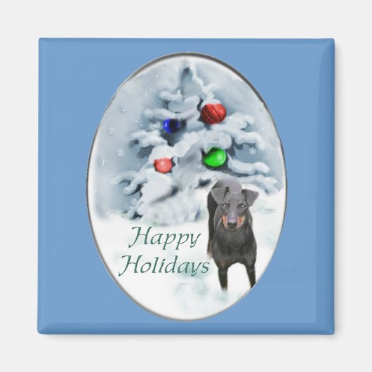 Aimant Cadeaux de Noël de Manchester Terrier (Devant)