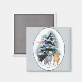 Aimant Cadeaux de Noël du Chihuahua (Recto/Verso)