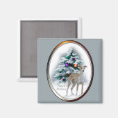 Aimant Cadeaux de Noël italiens Greyhound (Recto/Verso)