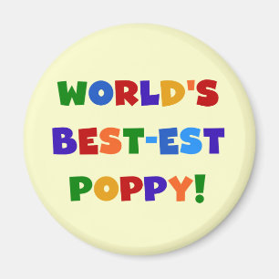 Aimant Cadeaux de pavot du Meilleur-est du monde lumineux