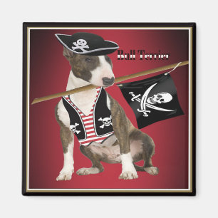 Aimant Cadeaux de pirate de bull-terrier