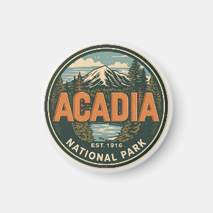 Aimant Cadeaux de plein air vintage du parc national d'Ac