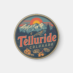 Aimant cadeaux de randonnée extérieure vintage Telluride