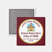 Aimant Cadeaux de réunion du lycée pas chers, texte et co (Recto/Verso)