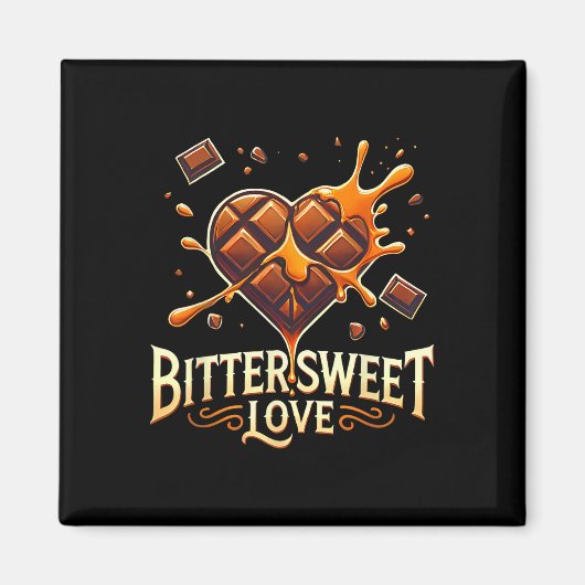 Aimant Cadeaux de Saint-Valentin au chocolat d'amour aigr (Devant)
