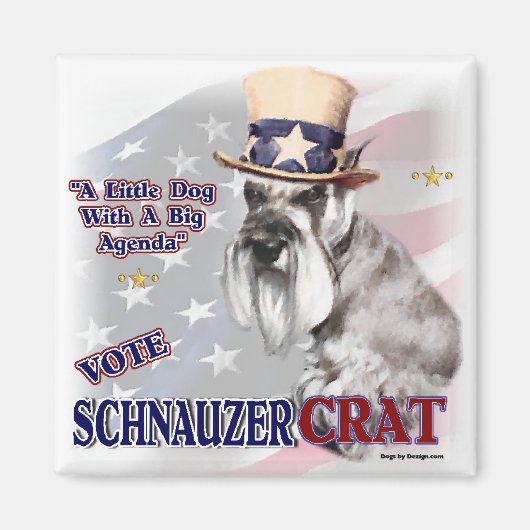 Aimant Cadeaux de Schnauzer miniature (Devant)