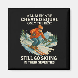 Aimant Cadeaux de skieur pour 70 ans homme 70 ans de ski