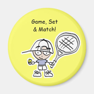 Aimant Cadeaux de tennis et cartes pour joueurs de tennis