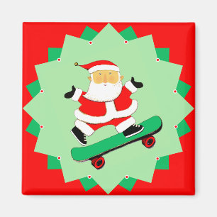 Aimant Cadeaux de vacances de planche à roulettes pour re
