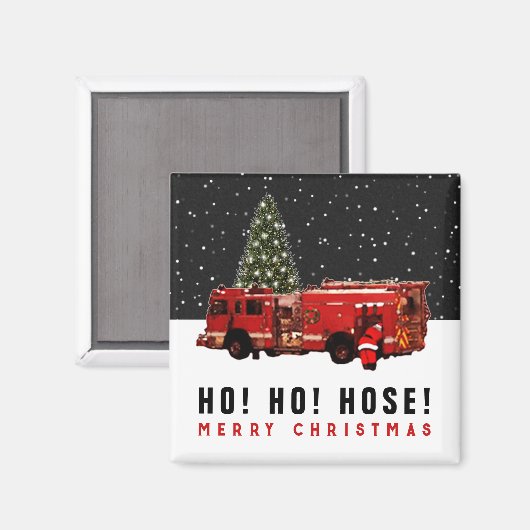 Aimant Cadeaux de vacances de pompier (Recto/Verso)