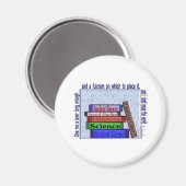 Aimant Cadeaux d'enseignant scientifique, conception uniq (Recto/Verso)