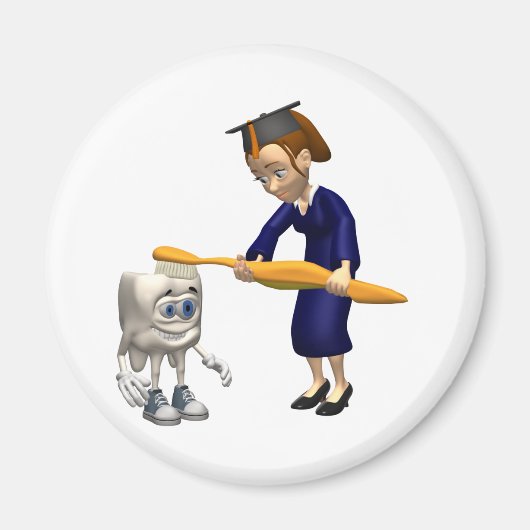 Aimant Cadeaux d'hygiène dentaire ou de dentiste (Devant)