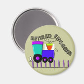 Aimant Cadeaux d'ingénieur de train à la retraite (Recto/Verso)