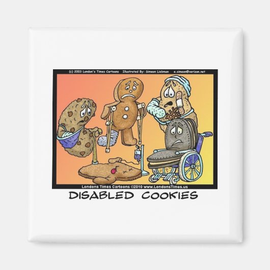 Aimant Cadeaux drôles de cookies désactivés pour Internet (Devant)