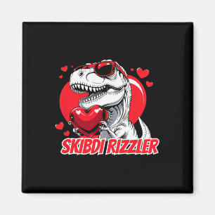 Aimant Cadeaux drôles de Saint-Valentin Skibidi Rizzler T