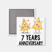Aimant Cadeaux du 7e anniversaire (Recto/Verso)