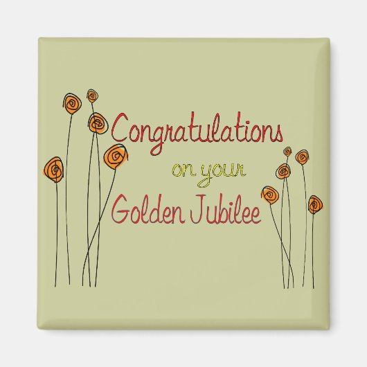 Aimant Cadeaux du Jubilé d'or des Soeurs (50e anniversair (Devant)