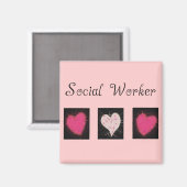 Aimant Cadeaux d'un travailleur social (Recto/Verso)