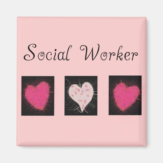Aimant Cadeaux d'un travailleur social (Devant)