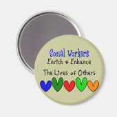 Aimant Cadeaux d'un travailleur social (Recto/Verso)