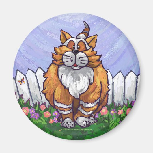 Aimant Cadeaux et accessoires de chats de gingembre (Devant)