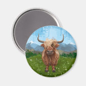 Aimant Cadeaux et accessoires de vache Highland (Recto/Verso)