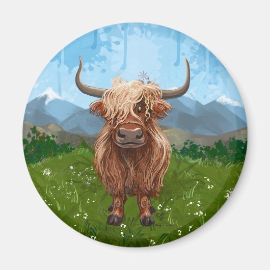 Aimant Cadeaux et accessoires de vache Highland (Devant)