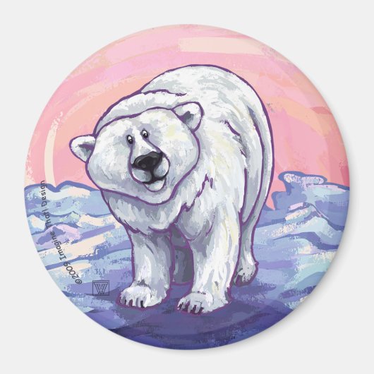 Aimant Cadeaux et accessoires d'ours polaire (Devant)