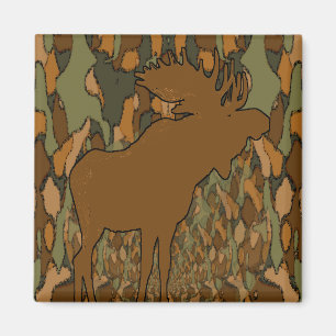 Aimant Cadeaux et invitations camouflage d'orignal