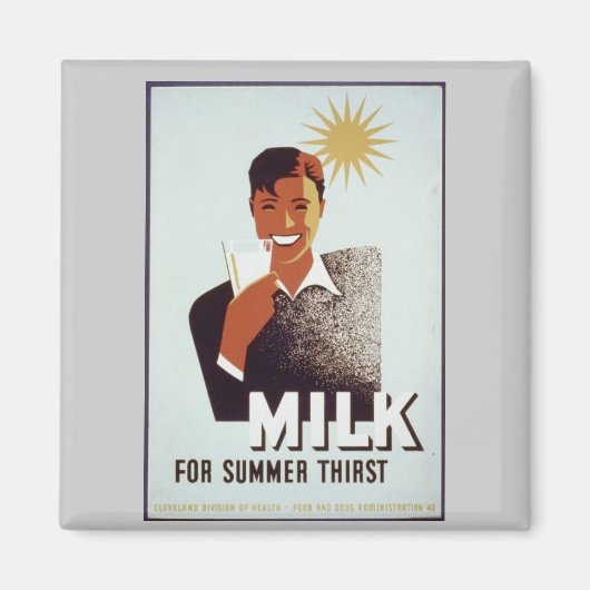 Aimant Cadeaux et T-shirts au lait cru (Devant)