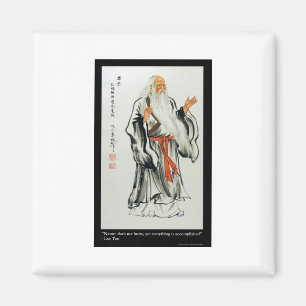 Aimant Cadeaux et T-shirts Citation Lao Tzu La Nature Ne