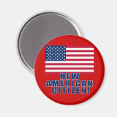 Aimant Cadeaux et tee-shirts des nouveaux citoyens améric (Recto/Verso)