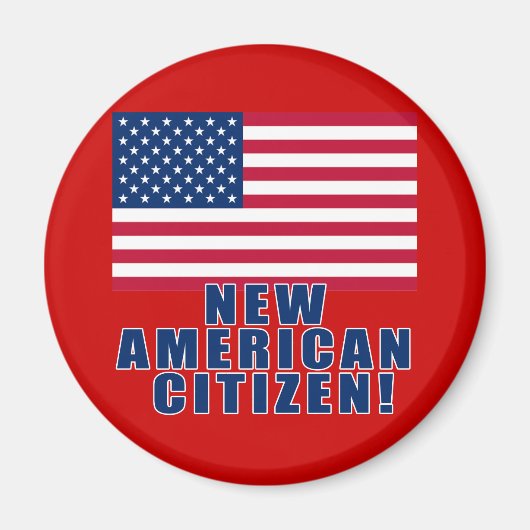 Aimant Cadeaux et tee-shirts des nouveaux citoyens améric (Devant)