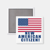 Aimant Cadeaux et tee-shirts des nouveaux citoyens améric (Recto/Verso)