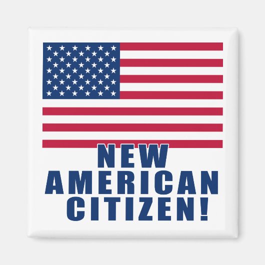 Aimant Cadeaux et tee-shirts des nouveaux citoyens améric (Devant)