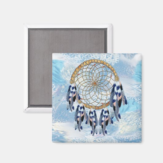 Aimant Cadeaux Exotic Blue Dream Catch (Recto/Verso)