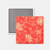 Aimant Cadeaux floraux rouges et blancs (Recto/Verso)