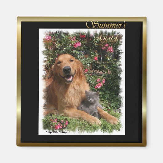 Aimant Cadeaux Golden Retriever (Devant)