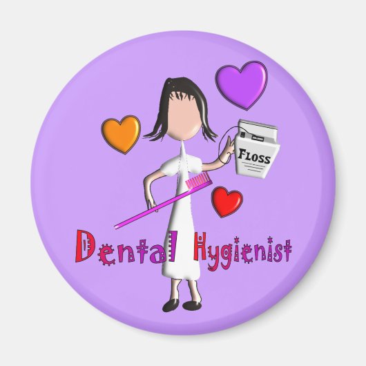 Aimant Cadeaux hygiénistes dentaires Coeurs adorables Des (Devant)