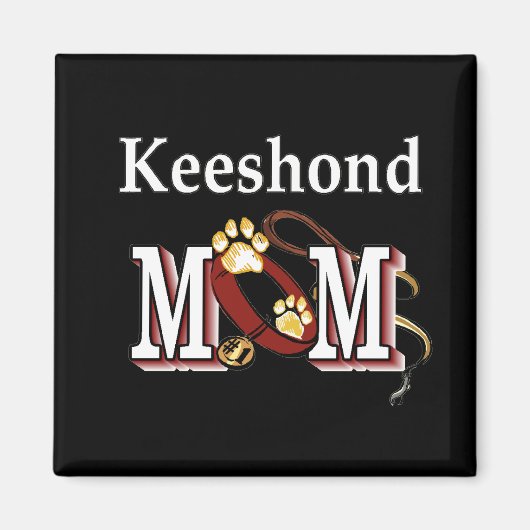 Aimant Cadeaux Keeshond MOM (Devant)