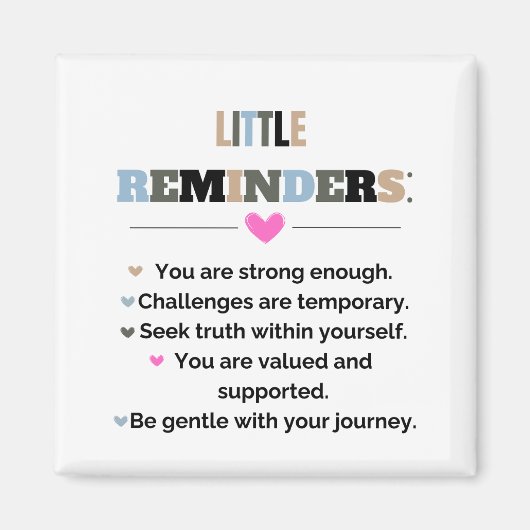 Aimant Cadeaux Motivationnels Inspirationnels Petits Rapp (Devant)