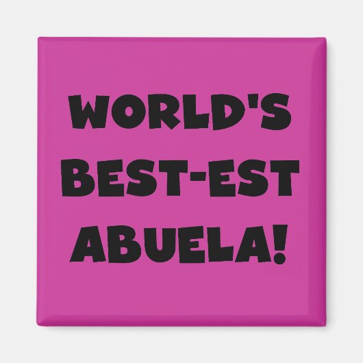 Aimant Cadeaux noirs et blancs du Meilleur-est Abuela du (Devant)