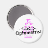 Aimant Cadeaux optométristes, lunettes de vue et design E (Recto/Verso)