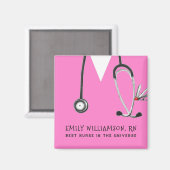 Aimant cadeaux personnalisés d'appréciation des infirmièr (Recto/Verso)