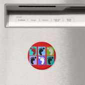 Aimant Cadeaux podiatres Conception de la partie pieds (In Situ (Lave-vaisselle))