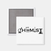 Aimant cadeaux pour homme et femme chimiste (Recto/Verso)