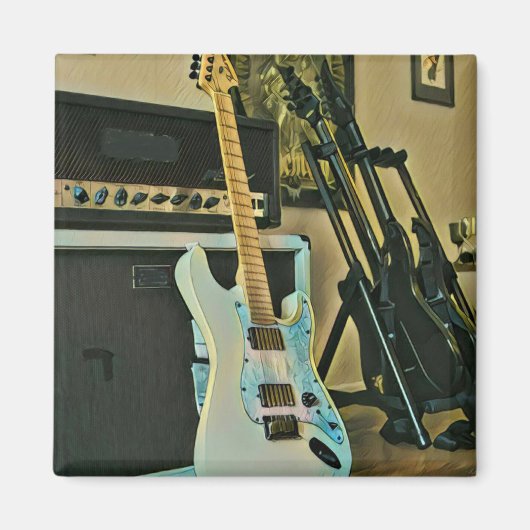 Aimant Cadeaux pour les amateurs de guitare (Devant)