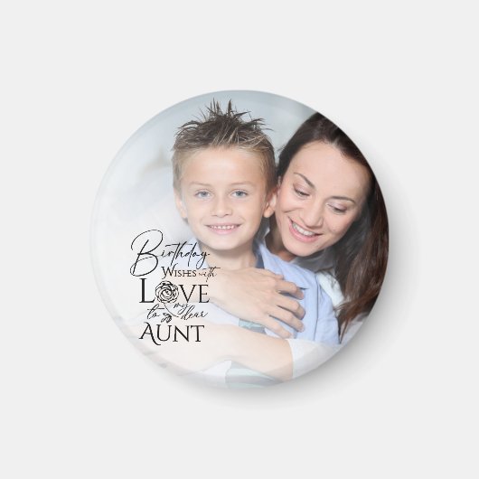 Aimant Cadeaux pour Tante | Conception simple d'anniversa (Devant)